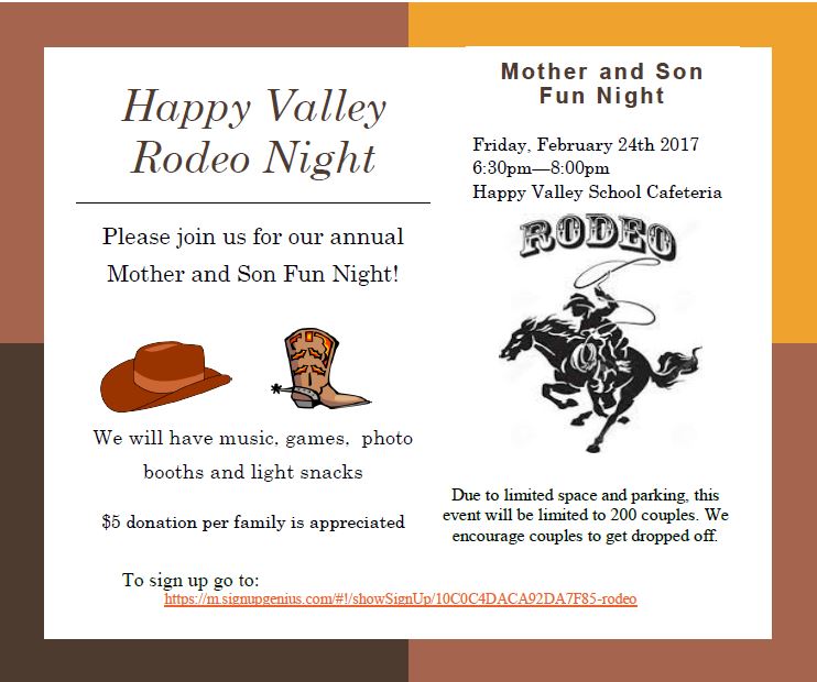 Mother and Son Night Happy Valley School image pic